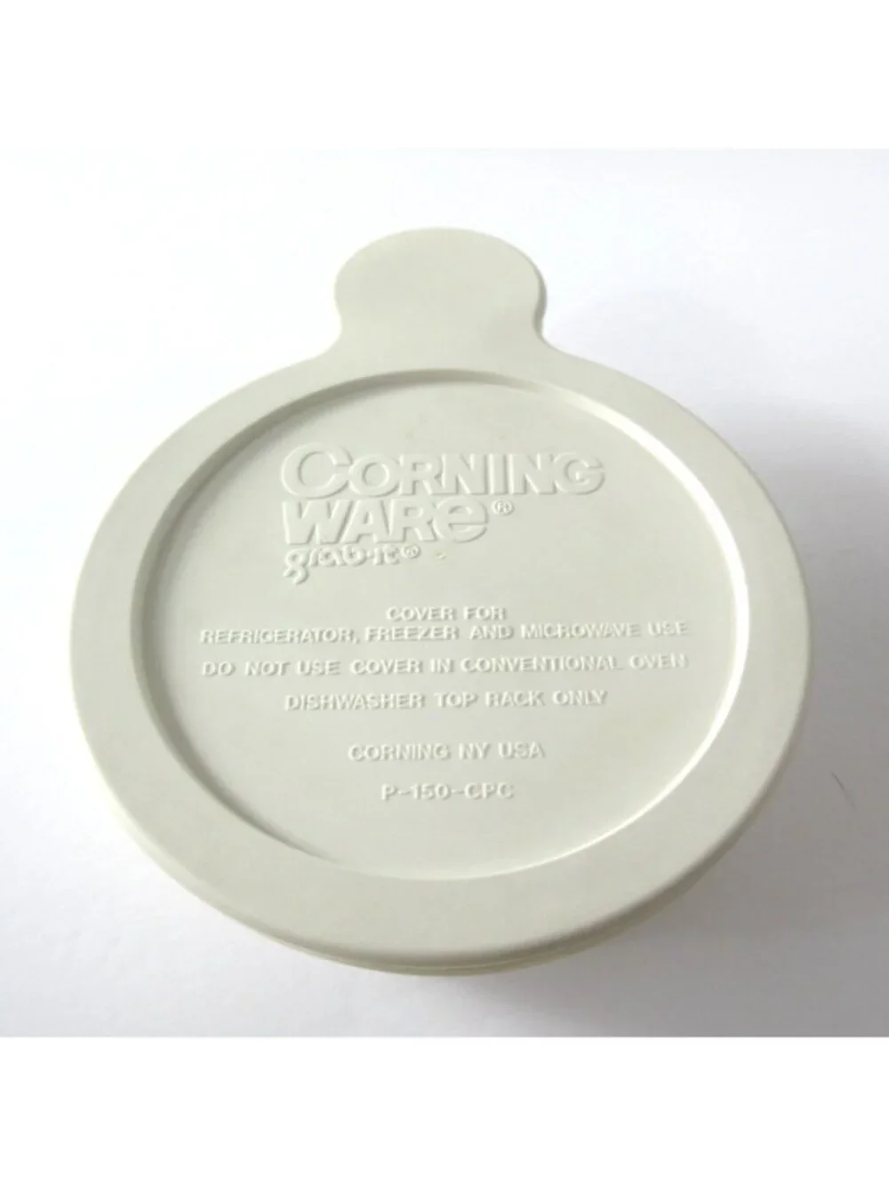 Corningware Grab-It Sandstone Bowl w/Lid and Visions Grab-It Bowl w/Glass Lid